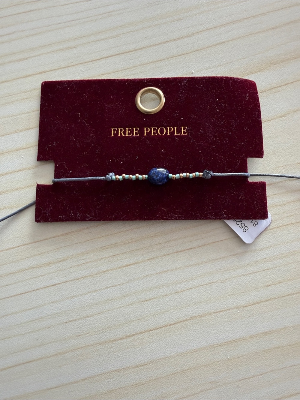 Free People Navy Bead Adjustable Cord Bracelet